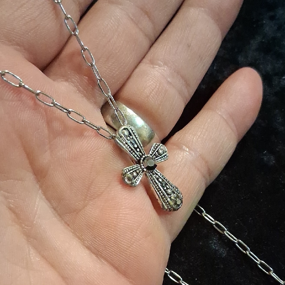 Avon Silver Necklace Collection 18 +4 In Long . - Picture 5 of 5